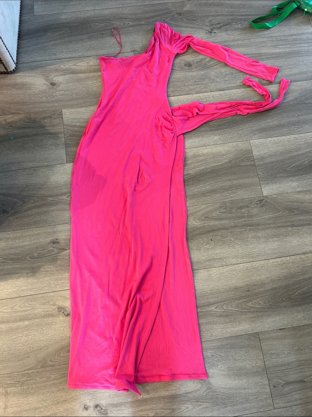 naked wardrobe Hot Pink One-Shoulder Girls One-Piece